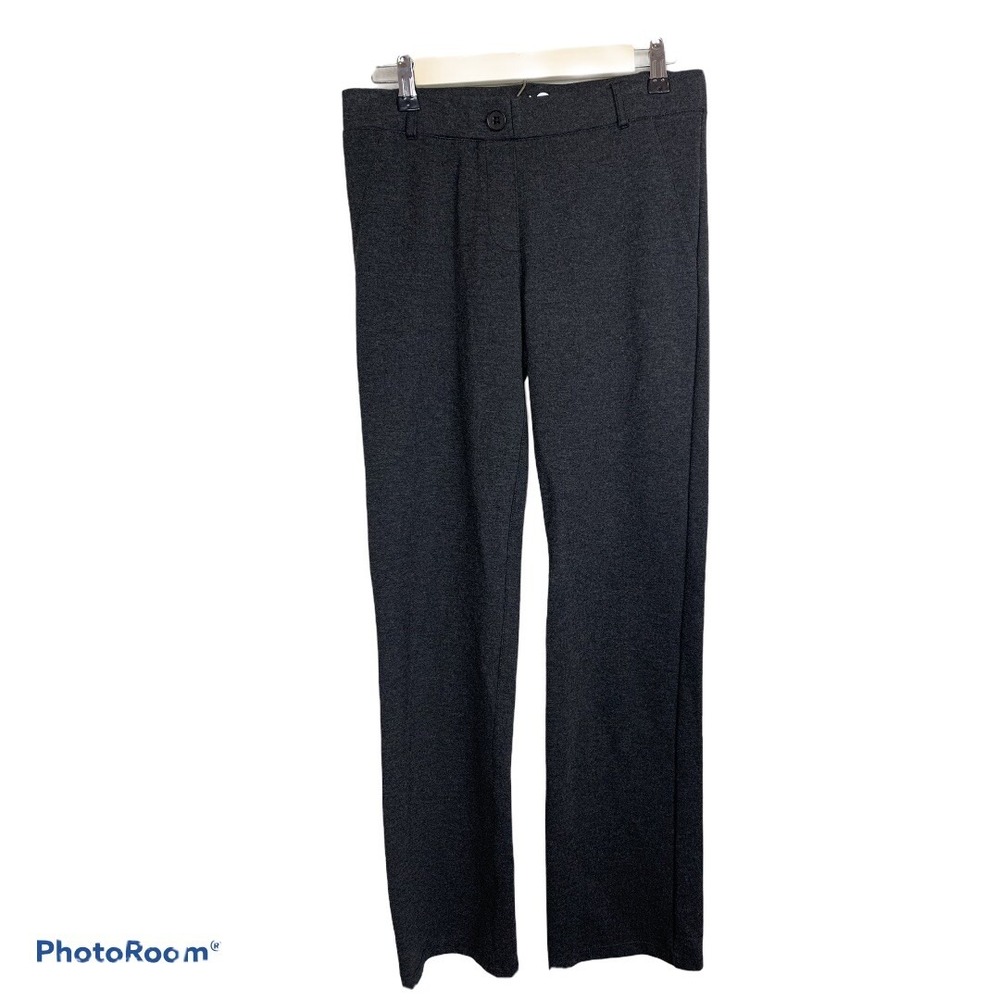 Betabrand Women's Straight Leg Pants in Charcoal Gray